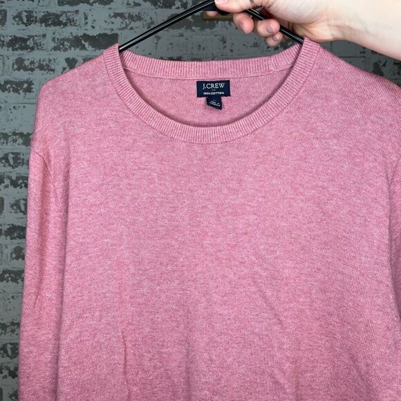 J. Crew | women pink cotton crewneck sweater - Picture 1 of 8